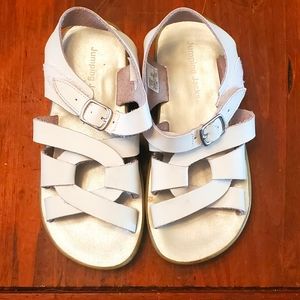 Girls White Velcro Sandals Sz 13.5